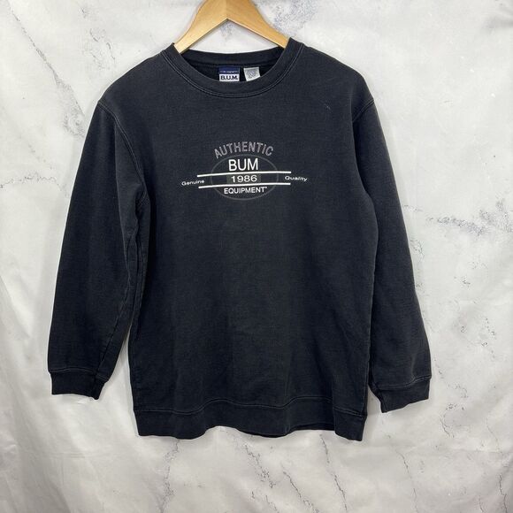 VTG B.U.M. Equipment Sweatshirt Youth XL BUM 90s Crew Neck Pullover Logo 1990s - Picture 11 of 16